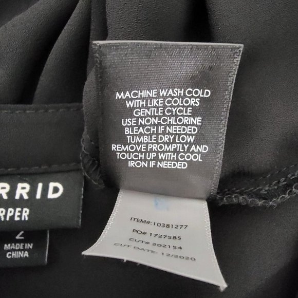 Torrid Harper Blouse Plus Size 2X Sheer Pockets Roll‎ Tab Sleeve Casual Black - Picture 6 of 6
